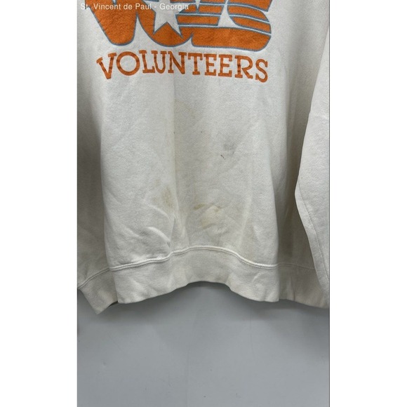 Soffe Heavy Sweats Tennessee Volunteers Sweatshirt Unisex XXL White Orange FLAWS - Picture 3 of 11